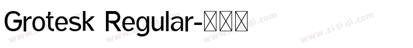 Grotesk Regular字体转换
